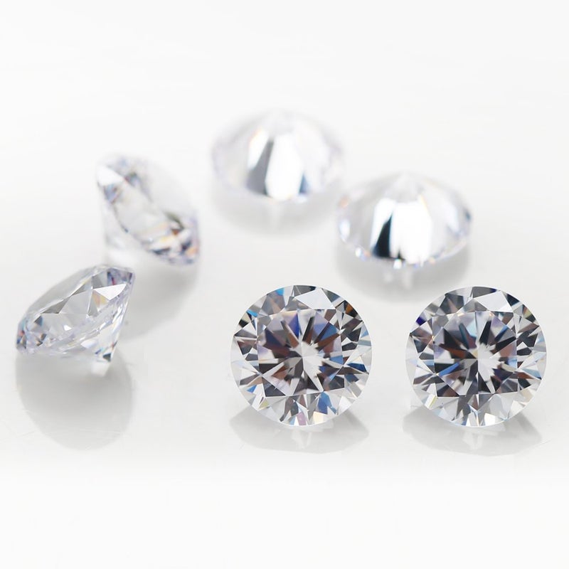 JIANGYUANGEMS 25pcs 9.0mm 5A Round Machine Cut White Cubic Zirconia Stone Loose CZ Synthetic Gemstone for Jewelry Making - Image 4